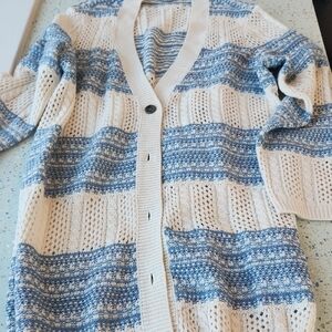 Button Front Sweater L/xl